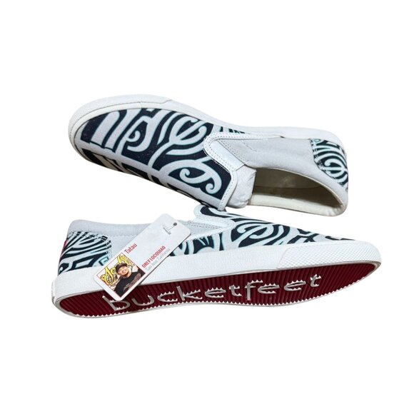 NIB Bucketfeet Tabu Slip-On Shoes Tribal Design Size 8 Canvas Casual  Womens - Picture 6 of 9
